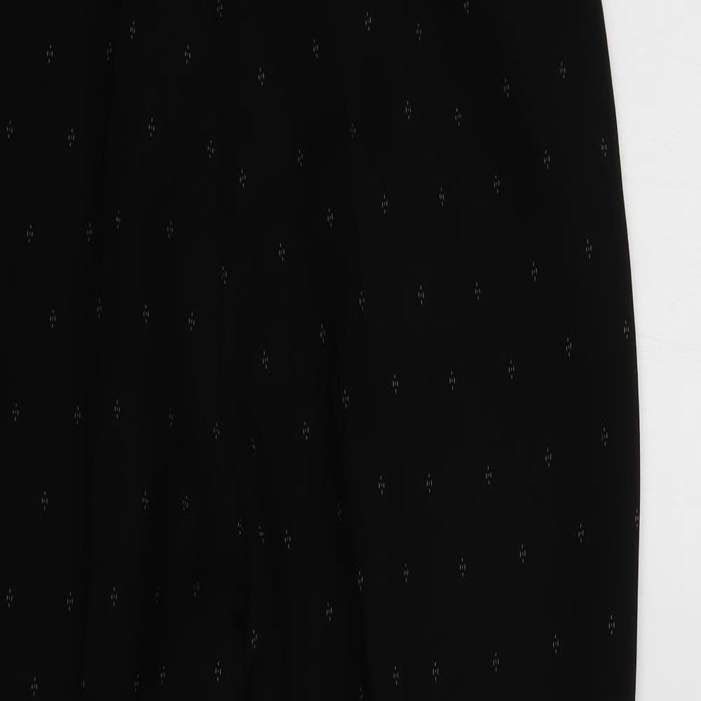 whimsy Womens Black Geometric  Trousers  Size 16 L26 in