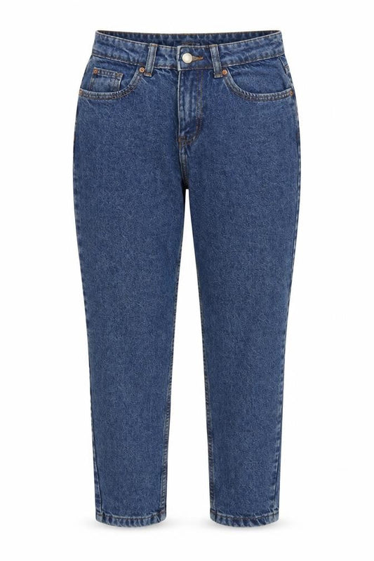 Front view of Denim & Co. women’s blue skinny jeans, size UK 6, 26-inch leg