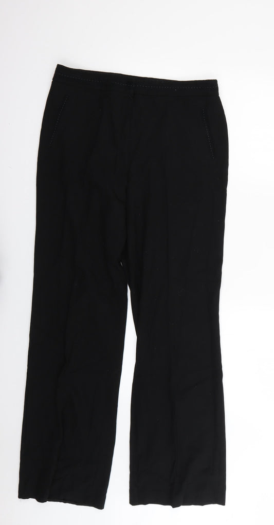 Marks and Spencer Womens Black   Trousers  Size 14 L26 in