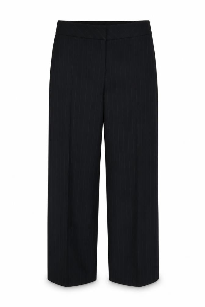 Marks & Spencer Womens Black Striped  Trousers  Size 10 L25 in