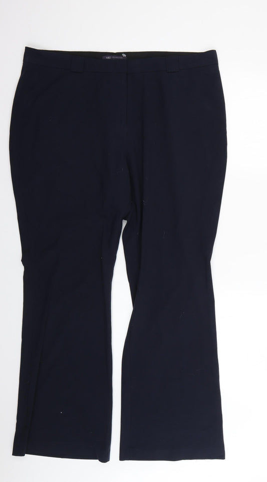 Marks and Spencer Womens Blue   Trousers  Size 18 L27 in