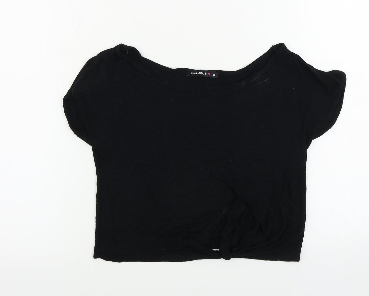 Select Womens Black   Basic T-Shirt Size 8