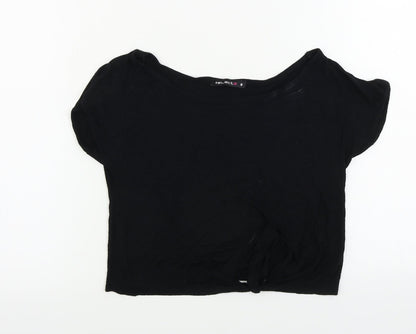 Select Womens Black   Basic T-Shirt Size 8