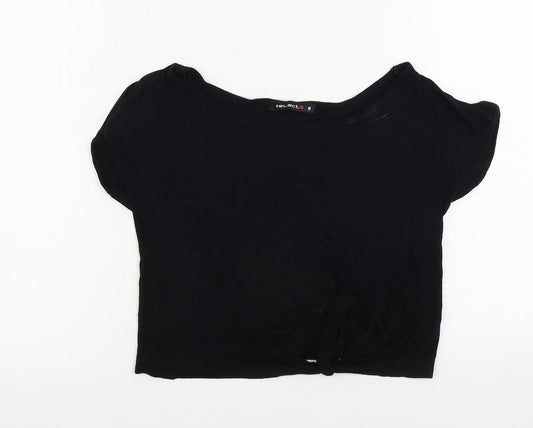 Select Womens Black   Basic T-Shirt Size 8