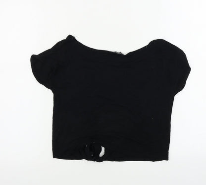 Select Womens Black   Basic T-Shirt Size 8