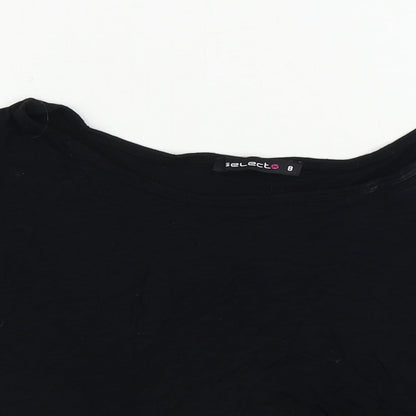 Select Womens Black   Basic T-Shirt Size 8