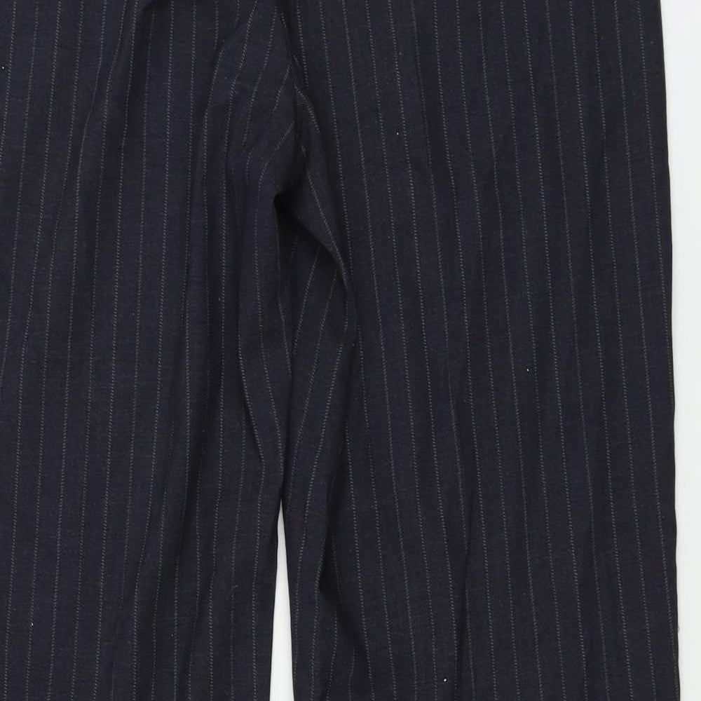 Debenhams Womens Grey Striped  Trousers  Size 16 L27 in