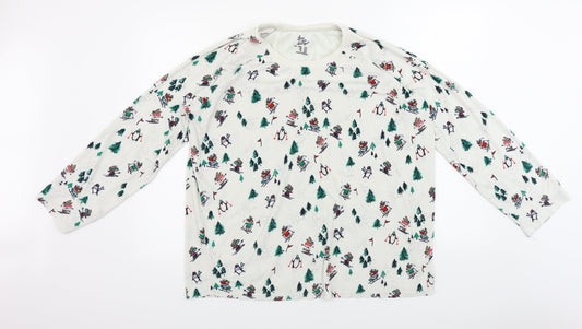 love to lounge         Womens White   Pullover Jumper Size 14