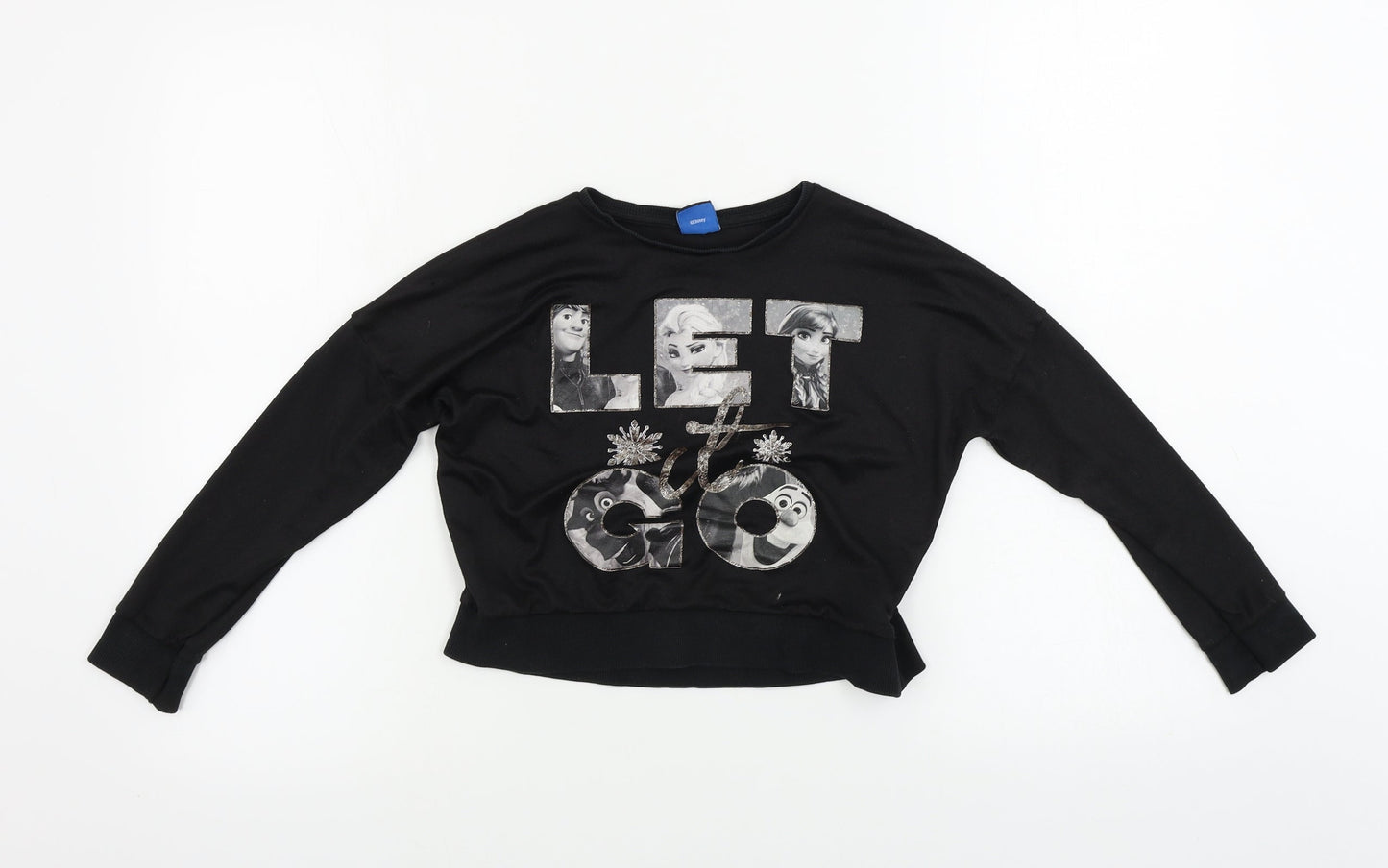 George Girls Black   Basic T-Shirt Size 8-9 Years
