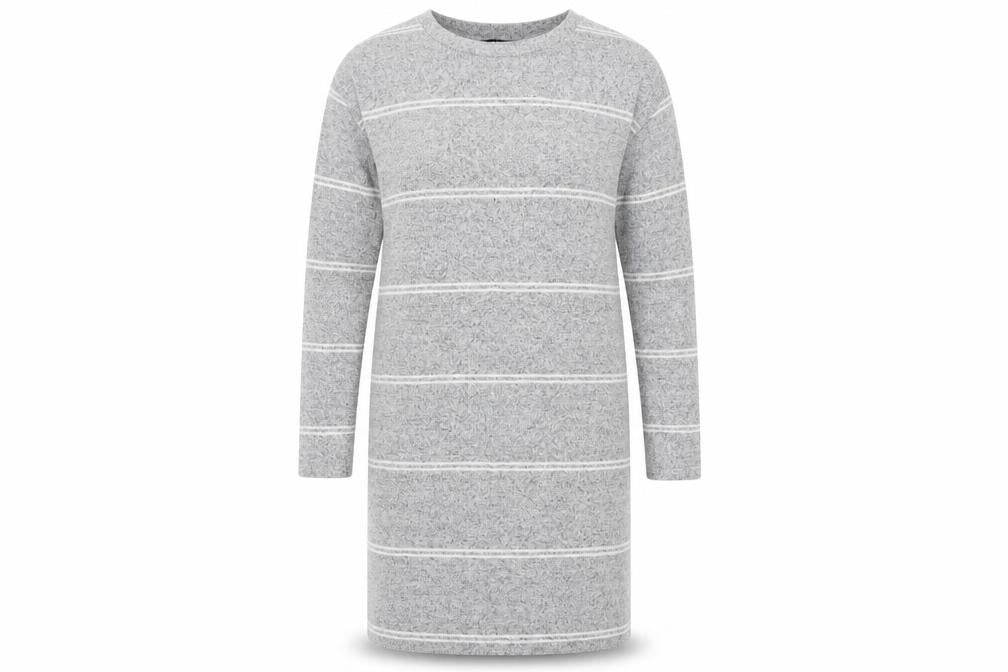 Atmosphere Womens Grey Striped  A-Line  Size 14