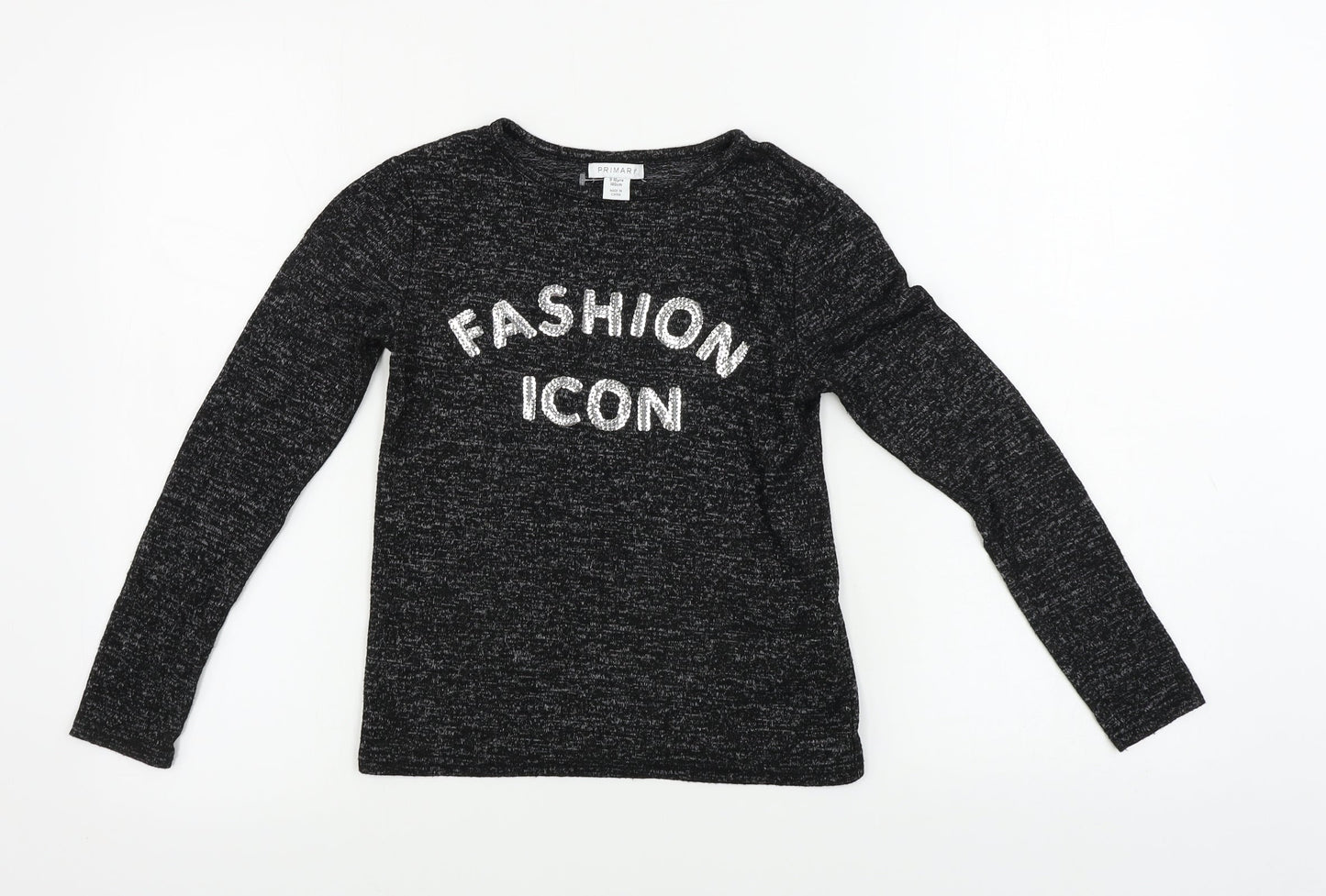 Primark Girls Black   Pullover Jumper Size 9-10 Years