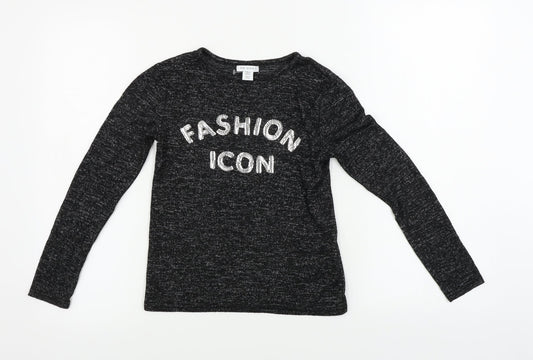 Primark Girls Black   Pullover Jumper Size 9-10 Years