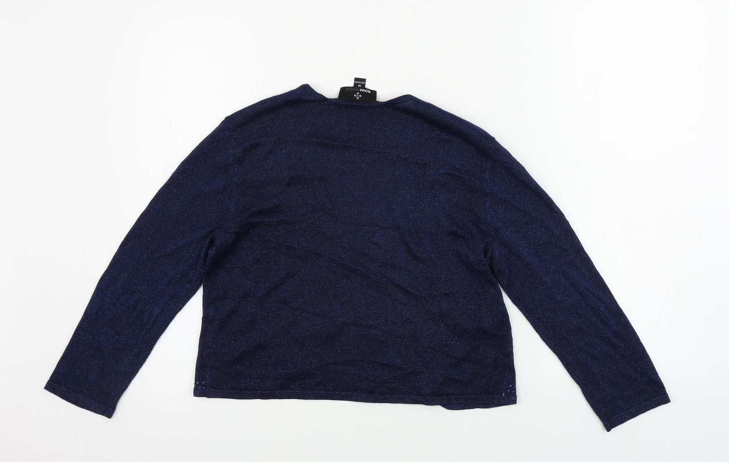 Ronni Nicole  Womens Blue   Cardigan Jumper Size M