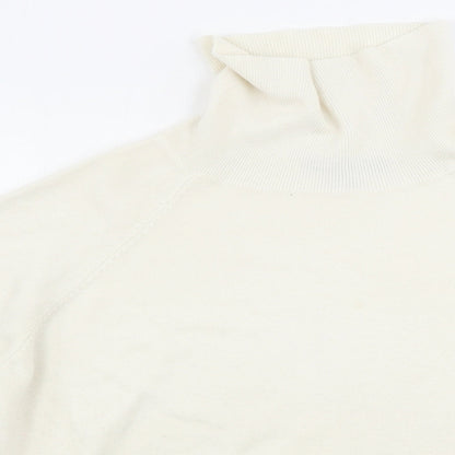 Close-up detail of Atmosphere women’s beige jumper, size UK 12