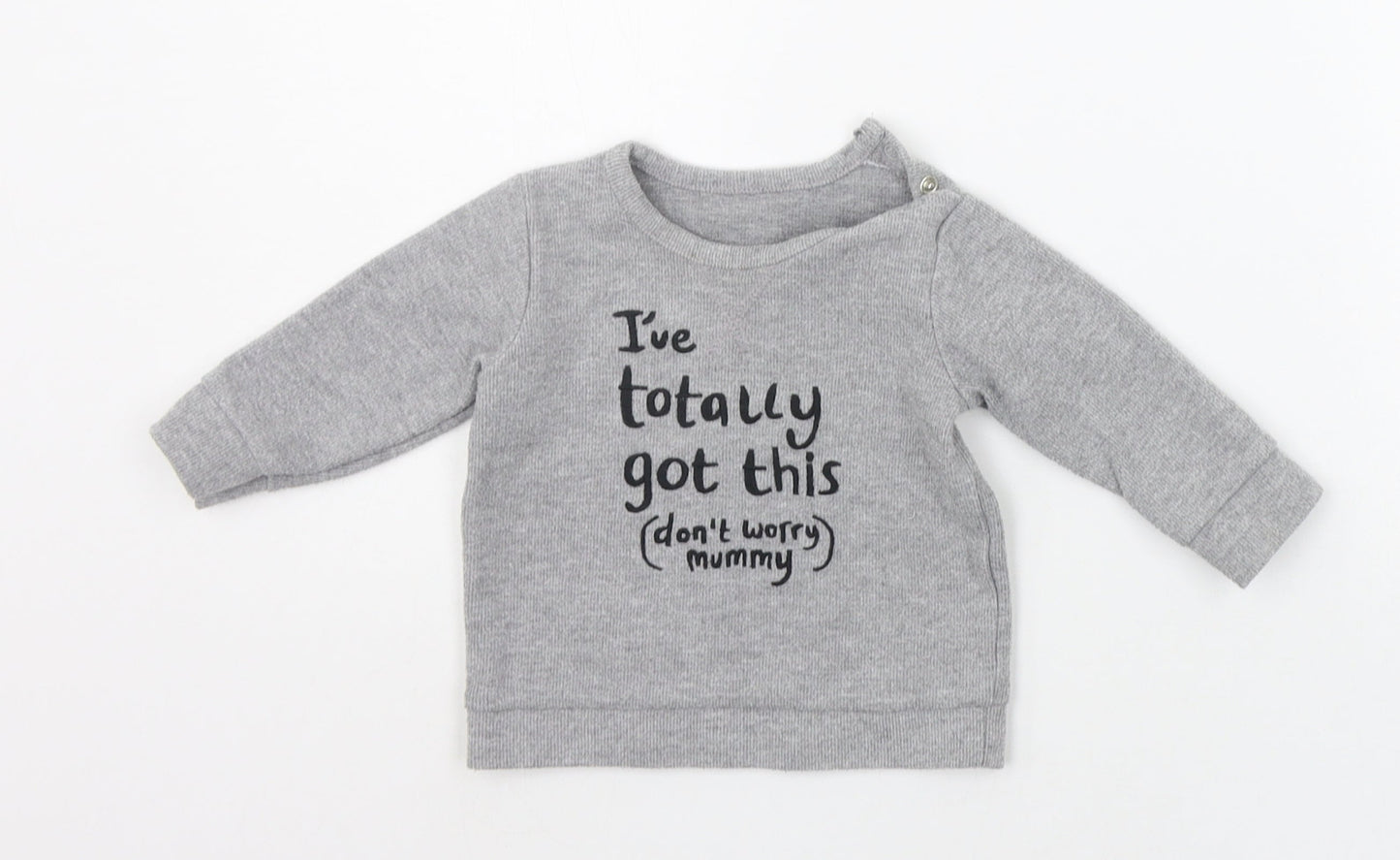 George Baby Grey   Pullover Jumper Size 3-6 Months