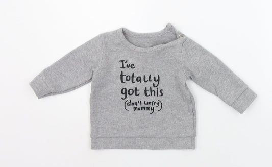 George Baby Grey   Pullover Jumper Size 3-6 Months
