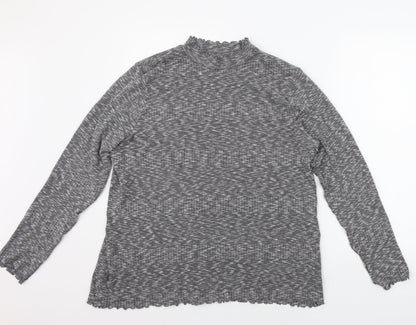 Additional front view of Papaya women’s grey jumper, size UK 20