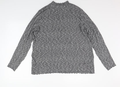 Back view of Papaya women’s grey jumper, size UK 20