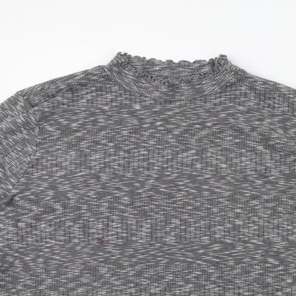 Close-up detail of Papaya women’s grey jumper, size UK 20