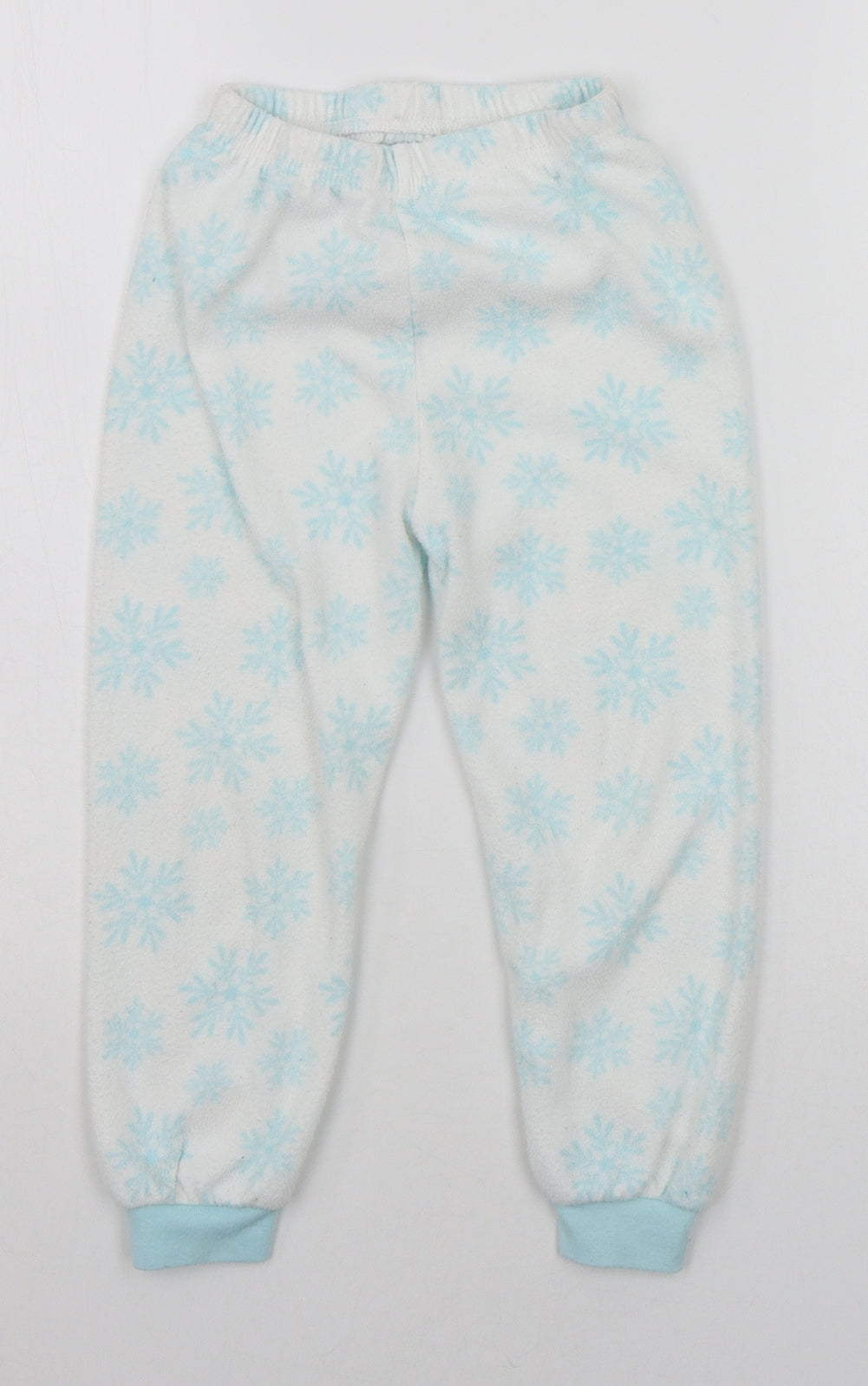 Primark Girls White Geometric  Top Pyjama Pants Size 4-5 Years  - STARS