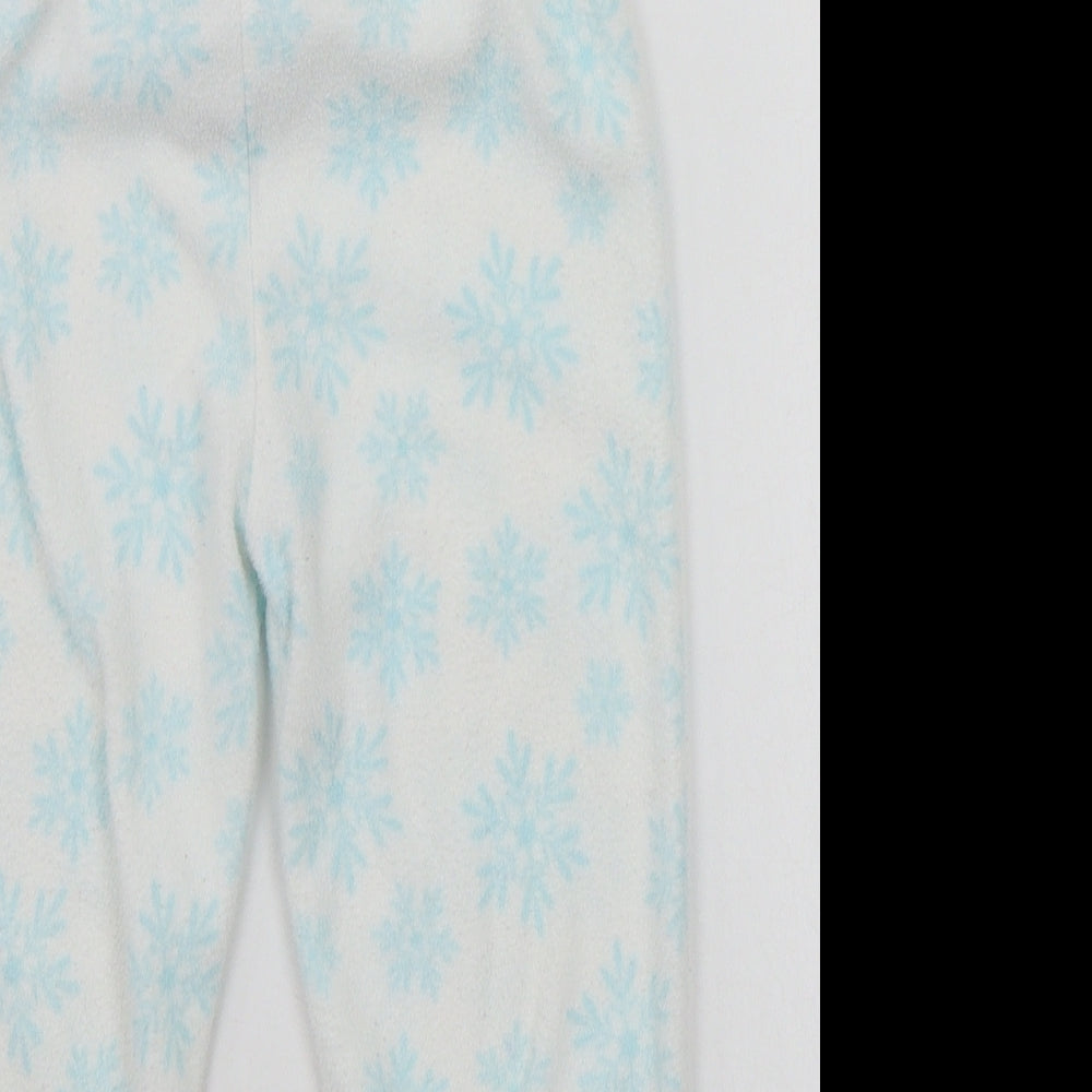 Primark Girls White Geometric  Top Pyjama Pants Size 4-5 Years  - STARS