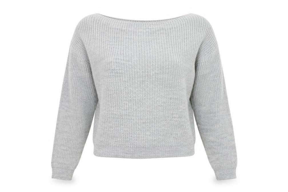 pretylittlething Womens Grey   Pullover Jumper Size 6