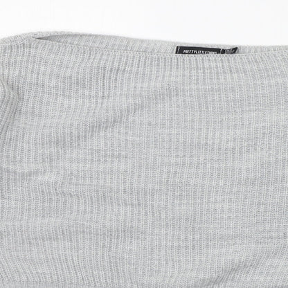 PRETTYLITTLETHING Womens Grey   Pullover Jumper Size 6