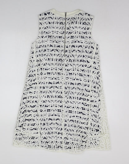 Next Womens Blue Striped  A-Line  Size 8