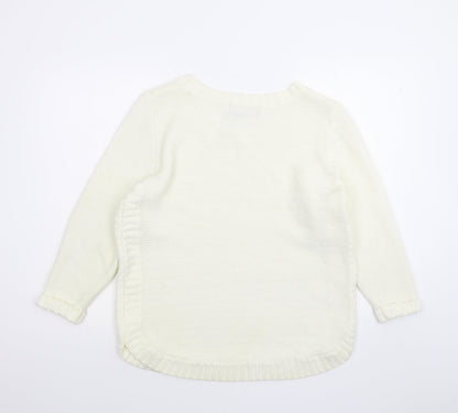 Preworn Womens White   Pullover Jumper Size XS