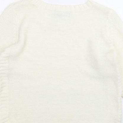 Preworn Womens White   Pullover Jumper Size XS