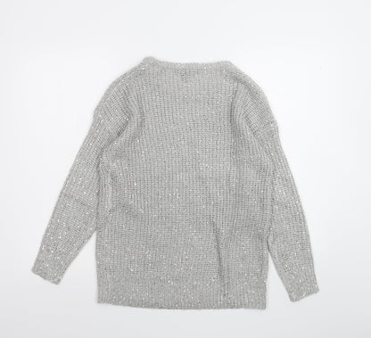 Back view of Atmosphere women’s grey jumper, size UK 10