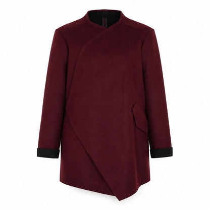 Front view of Red Herring women’s red jacket, size UK 14