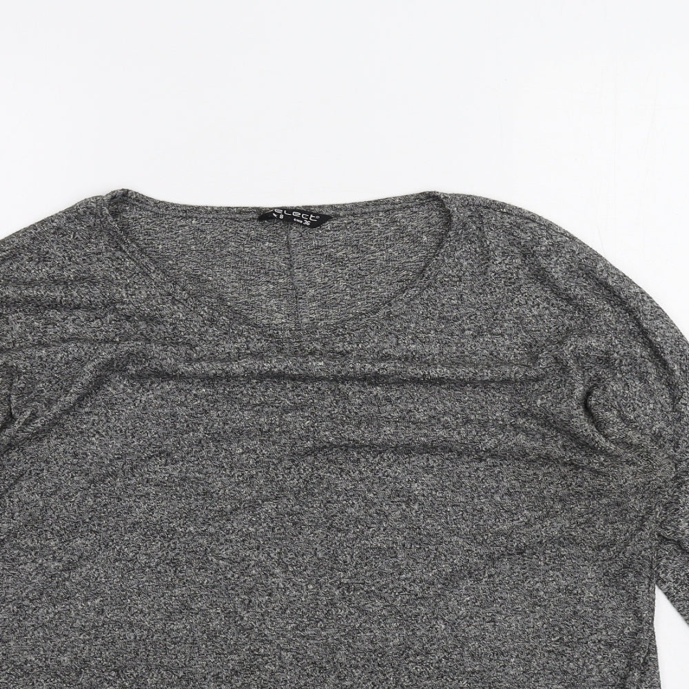Select Womens Grey   Basic T-Shirt Size 8