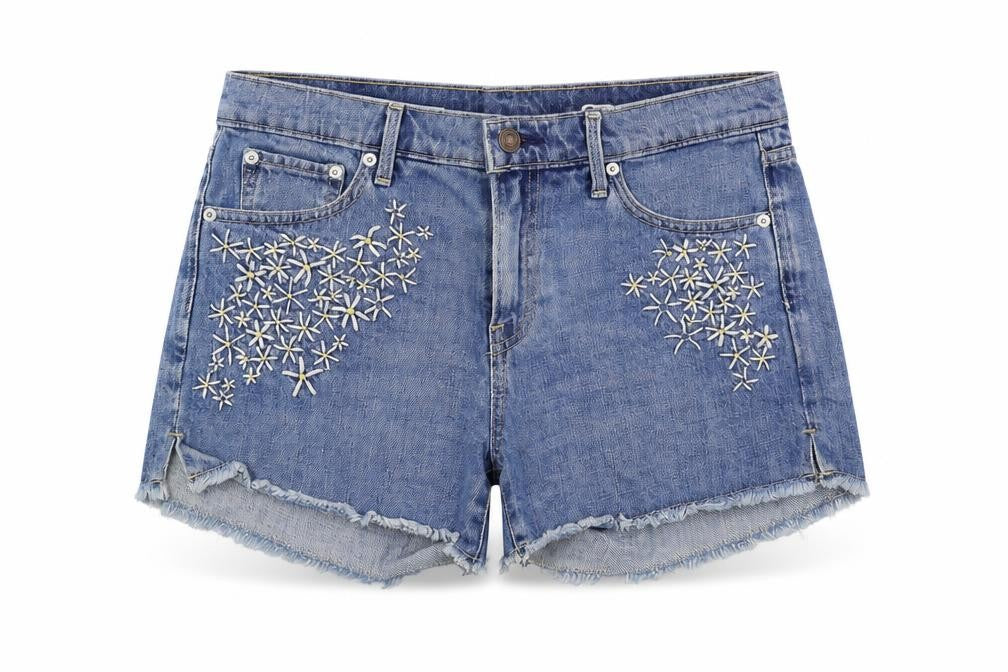 Gap Mens Blue  Denim Cargo Shorts Size 28 in