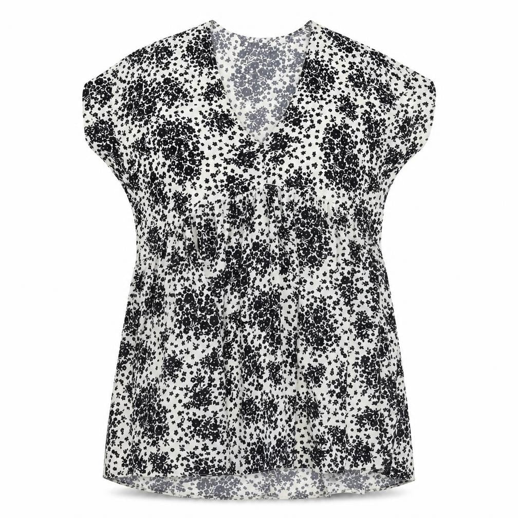 New Look Womens White Floral  Basic Blouse Size 8