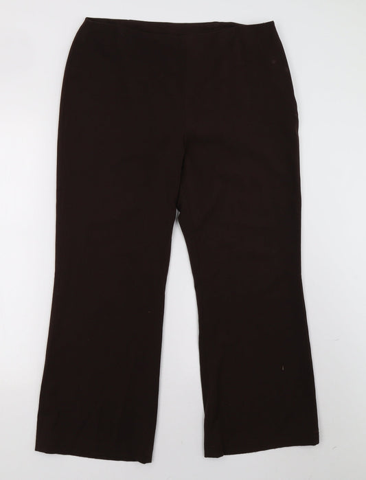 Preworn Womens Brown   Trousers  Size 14 L28 in