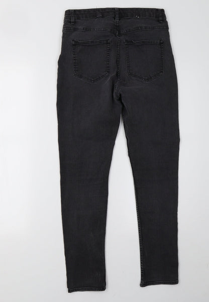 H&M Womens Grey   Trousers  Size 8 L28 in