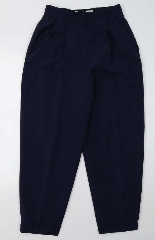 lenvol Womens Blue   Trousers  Size 8 L29 in