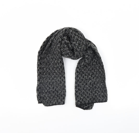 Preworn Womens Black Herringbone   Scarf