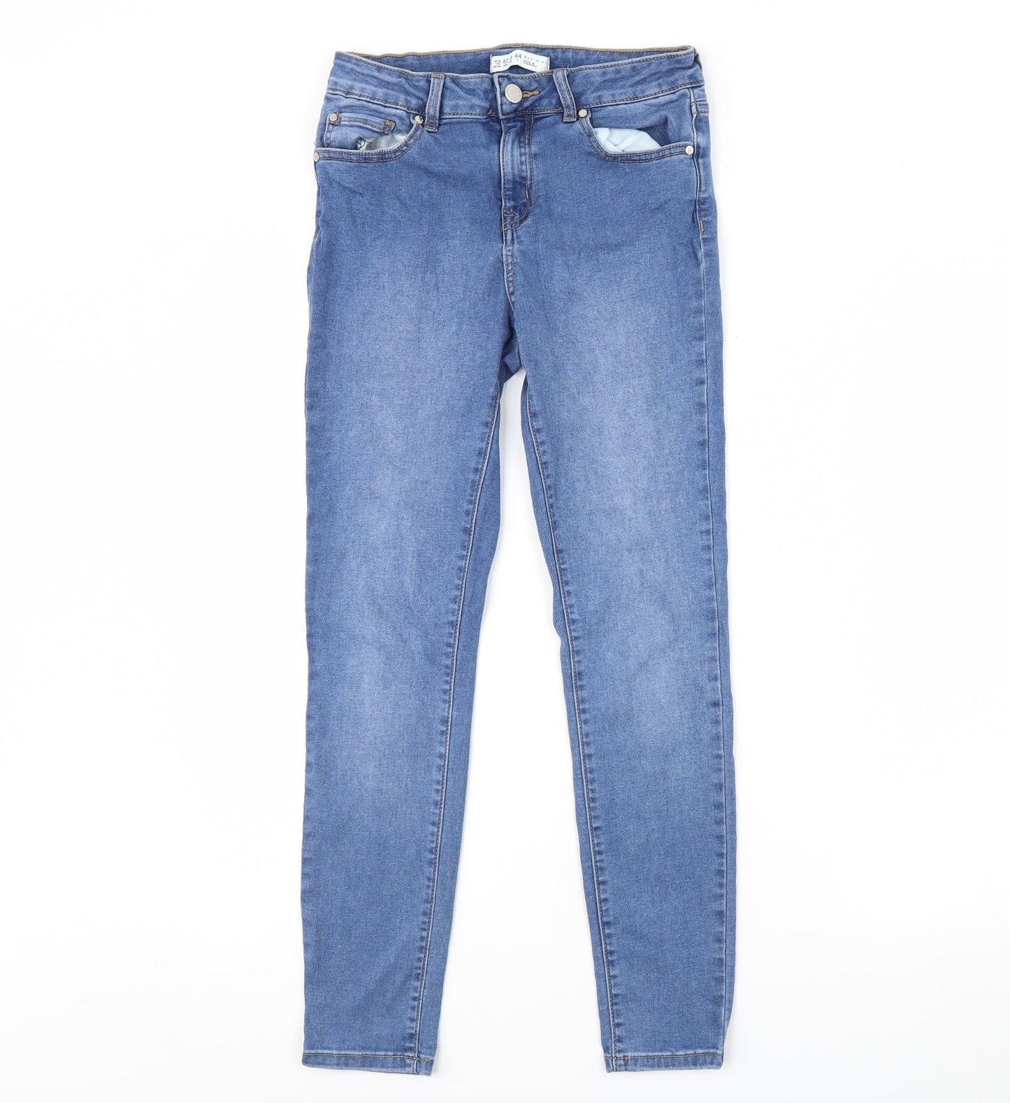 Denim & Co. Womens Blue  Denim Skinny Jeans Size 12 L28 in