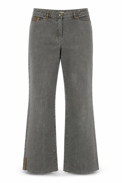 Frank Eden Womens Green   Bootcut Jeans Size 34 in L29 in