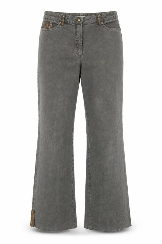 Frank Eden Womens Green   Bootcut Jeans Size 34 in L29 in