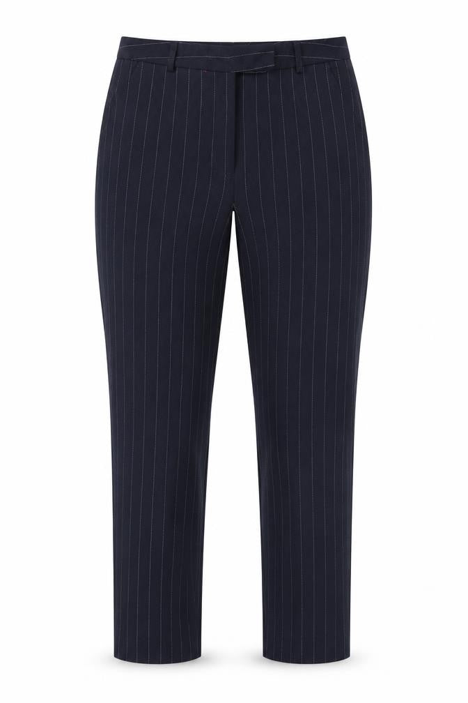 Marks & Spencer Womens Blue Striped  Trousers  Size 10 L28 in