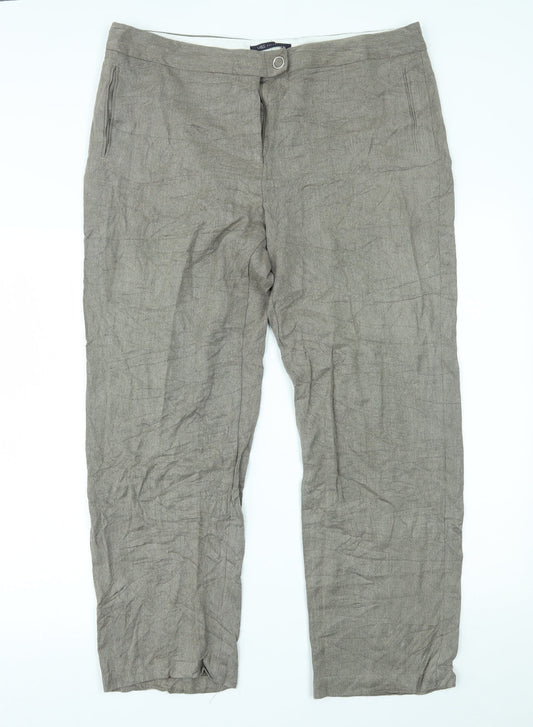 Marks and Spencer Womens Brown   Trousers  Size 16 L27 in