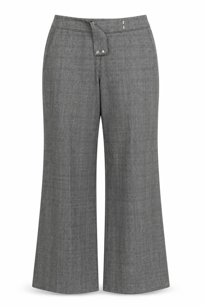 Evie Womens Grey Check  Trousers  Size 10 L29 in