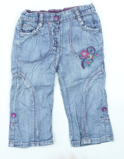 Additional front view of MINI MODE Baby Multicoloured Jeans, size 18-24, Months