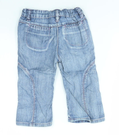 Back view of MINI MODE Baby Multicoloured Jeans, size 18-24, Months