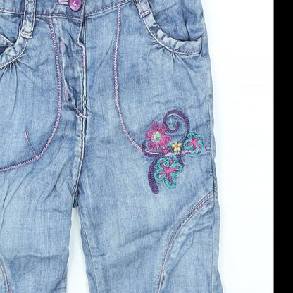 Close-up detail of MINI MODE Baby Multicoloured Jeans, size 18-24, Months