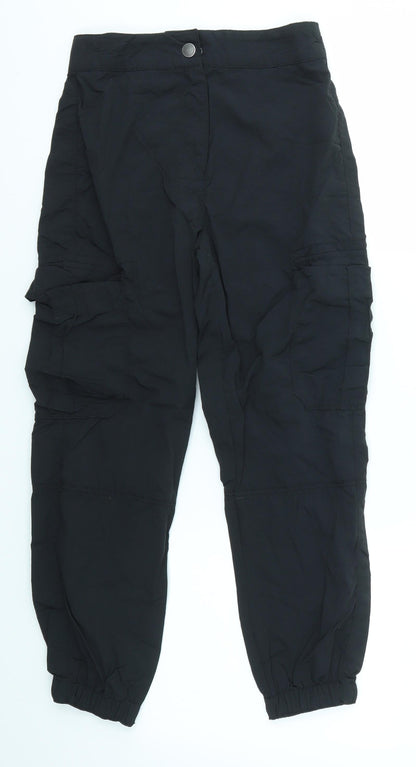 Next Girls Black   Jogger Trousers Size 9 Months
