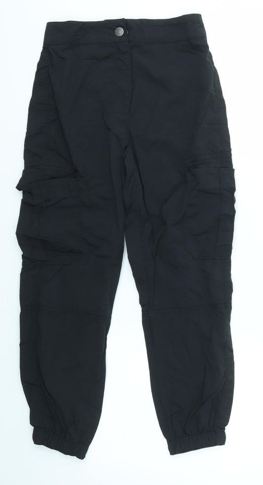 NEXT Girls Black   Jogger Trousers Size 9 Months